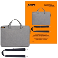 Carry Cases | PREVO  15.6 Inch Laptop Bag, Cushioned Lining, With Shoulder Strap, Light Grey  | LB001 15.6 LIGHT GREY | ServersPlus