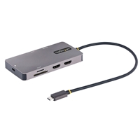 Docking Stations | STARTECH.COM USB C Multiport Adapter (Dual 4K HDMI, PD) - 120B-USBC-MULTIPORT | 120B-USBC-MULTIPORT | ServersPlus