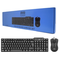 PC Keyboards & Mice | EVO LABS  CM-500UK USB Keyboard & Mouse Set | CM-500UK | ServersPlus