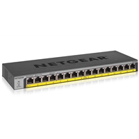Unmanaged Switches | NETGEAR 16 Port Gigabit PoE+ Switch - GS116LP | GS116LP-100EUS | ServersPlus