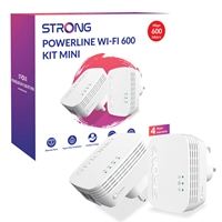 Homeplugs & Powerline Adapters | STRONG  POWERLWF600DUOMINIUK AV600 Mini WI-FI Powerline Kit (2 Pack) | POWERLWF600DUOMINIUK | ServersPlus