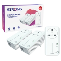 Homeplugs & Powerline Adapters | STRONG  POWERL600TRIUKV2 AV600 Passthrough Powerline Kit Triple Pack (3 Pack) | POWERL600TRIUKV2 | ServersPlus