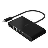 Docking Stations | BELKIN USB-C Multimedia & Charge Adapter - AVC004BTBK | AVC004BTBK | ServersPlus