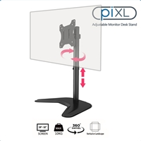 Monitor Desk Mounts & Brackets | piXL  Single Monitor Arm Desk Stand, For Screens up to 32