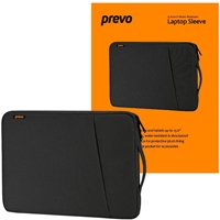 Carry Cases | PREVO  15.6 Inch Laptop Sleeve, Side Pocket, Cushioned Lining, Black  | LB007 15.6 BLACK  | ServersPlus