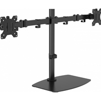 Monitor Desk Mounts & Brackets | VISION Dual Monitor Desk Stand - LIFETIME WARRANTY - fits two display 13-27 with VESA | VFM-DSDB | ServersPlus