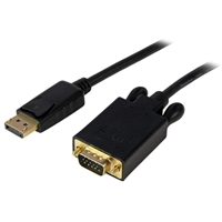 Monitor Accessories | STARTECH 3 ft DisplayPort to VGA Adapter Converter Cable - DP to VGA 1920x1200 - Black | DP2VGAMM3B | ServersPlus