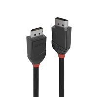 Monitor Accessories | LINDY  36492 Black Line DisplayPort Cable, DisplayPort 1.2 (M) to DisplayPort 1.2 (M), 3m, Black & Re | 36493 | ServersPlus