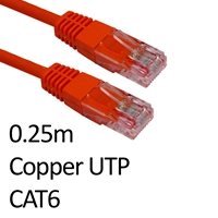 Cat 6 Cables | TARGET RJ45 (M) to RJ45 (M) CAT6 0.25m Red OEM Moulded Boot Copper UTP Network Cable | ERT-600-HR | ServersPlus
