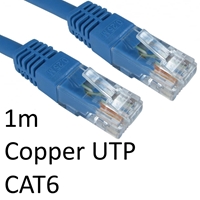 Cat 6 Cables | TARGET RJ45 (M) to RJ45 (M) CAT6 1m Blue OEM Moulded Boot Copper UTP Network Cable | ERT-601 BLUE | ServersPlus