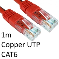 Cat 6 Cables | TARGET RJ45 (M) to RJ45 (M) CAT6 1m Red OEM Moulded Boot Copper UTP Network Cable | ERT-601 RED | ServersPlus