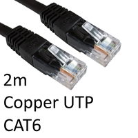 Cat 6 Cables | TARGET RJ45 (M) to RJ45 (M) CAT6 2m Black OEM Moulded Boot Copper UTP Network Cable | ERT-602 BLACK | ServersPlus