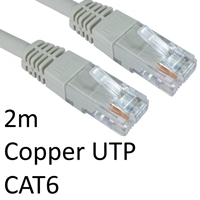 Cat 6 Cables | TARGET RJ45 (M) to RJ45 (M) CAT6 2m Grey OEM Moulded Boot Copper UTP Network Cable | ERT-602 GREY | ServersPlus