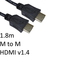 Monitor Accessories | TARGET HDMI 1.4 (M) to HDMI 1.4 (M) 1.8m Black OEM Display Cable | 77HDMI-018 | ServersPlus