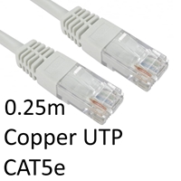 Cat 5e Cables | TARGET RJ45 (M) to RJ45 (M) CAT5e 0.25m White OEM Moulded Boot Copper UTP Network Cable | URT-600-H WHITE | ServersPlus