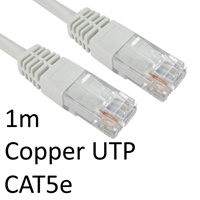 Cat 5e Cables | TARGET RJ45 (M) to RJ45 (M) CAT5e 1m White OEM Moulded Boot Copper UTP Network Cable | URT-601 WHITE | ServersPlus