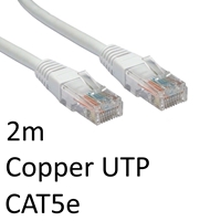 Cat 5e Cables | TARGET RJ45 (M) to RJ45 (M) CAT5e 2m White OEM Moulded Boot Copper UTP Network Cable | URT-602 WHITE | ServersPlus