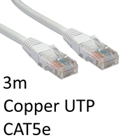Cat 5e Cables | TARGET RJ45 (M) to RJ45 (M) CAT5e 3m White OEM Moulded Boot Copper UTP Network Cable | URT-603 WHITE | ServersPlus