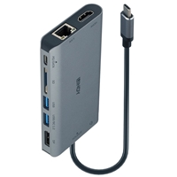 Docking Stations | LINDY  43323 DST-Mini XT, USB-C Laptop Mini Docking Station with Single Display (4K) or Dual Display  | 43323 | ServersPlus