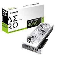 nVidia Graphics Cards | GIGABYTE  Nvidia GeForce RTX 4060Ti AERO OC 8GB Triple Fan White Graphics Card | GV-N406TAERO OC-8GD | ServersPlus