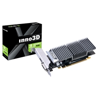 nVidia Graphics Cards | INNO3D  Nvidia GeForce GT 1030 2GB GDDR5 Low Profile DVI/HDMI Fanless Graphics Card | N1030-1SDV-E5BL | ServersPlus