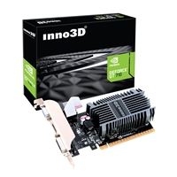 nVidia Graphics Cards | INNO3D  Nvidia GeForce GT710 2GB DDR3 Low Profile Silent Graphics Card | N710-1SDV-E3BX | ServersPlus