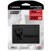 Kingston Solid State Drives (SSDs) | KINGSTON  SSDNow A400 240GB, SATA III, Read 500MB/s, Write 350MB/s, 3 Year Warranty | SA400S37/240G | ServersPlus