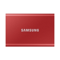 External Hard Drives | SAMSUNG 500GB Portable SSD T7 Metallic Red | MU-PC500R/WW | ServersPlus
