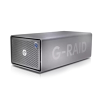 External Hard Drives | SANDISK G-RAID 2 12TB (2 x 6TB) External Hard-Drive Array - Thunderbolt / USB3.1 gen2 | SDPH62H-012T-MBAAD | ServersPlus