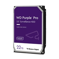 Western Digital Hard Drives | WD 22 TB - surveillance smart video - internal - 3.5 - SATA 6Gb/s | WD221PURP | ServersPlus