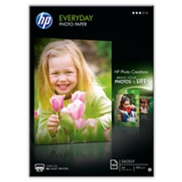 Printer and Copier Paper | HP Everyday Photo Paper - Semi-gloss photo paper - A4 (210 x 297 mm) - 175 g/m2 - 100 sheet(s | Q2510A | ServersPlus