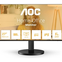 23 Inch and above PC Monitors | AOC  27B3HA2 27 Inch IPS Monitor,  Widescreen, Full HD, VGA, HDMI, 1ms, 100Hz, Internal PSU, Speakers | 27B3HA2 | ServersPlus