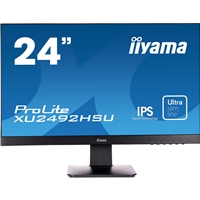 23 Inch and above PC Monitors | IIYAMA  Prolite XU2492HSU-B1 24 Inch IPS LCD with Slim Bezel, 4ms, Full HD 1920x1080,1x HDMI,1 x Disp | XU2492HSU-B1 | ServersPlus