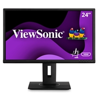 23 Inch and above PC Monitors | VIEWSONIC  VG2440 24 Inch Full HD Monitor, 60Hz, 5ms, VGA, HDMI, DisplayPort, USB3.2, Speakers, Heigh | VG2440 | ServersPlus