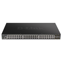 Smart Managed Network Switches | D-LINK DGS 1250-52XMP - Switch - L3 Lite - smart - 48 x 10/100/1000 (PoE) + 4 x 10 Gigabit SFP+ | DGS-1250-52XMP | ServersPlus