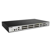 Switch Finder | D-LINK xStack  20-port SFP Layer 3 Stackable Managed Gigabit Switch including 4-port Combo 1000BaseT/SFP pl | DGS-3630-28SC/SI | ServersPlus