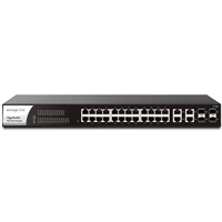 Smart Managed Network Switches | DRAYTEK  VSP1282-K VigorSwitch P1282 24 Port Gigabit POE Smart Managed Switch with 4x 10GbE SFP Ports | VSP1282-K | ServersPlus