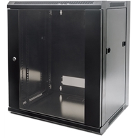 Wall Cabinets | INTELLINET 9U Wallmount Comms Cabinet (450mm depth) - Black | 711777 | ServersPlus