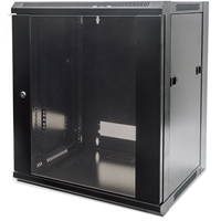 Wall Cabinets | INTELLINET 9U Wallmount Comms Cabinet (600mm depth) - Black | 711791 | ServersPlus