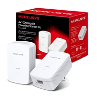 Homeplugs & Powerline Adapters | MERCUSYS  MP500 KIT AV1000 Gigabit Powerline Starter Kit (UK Plug) | MP500 KIT | ServersPlus