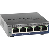 Unmanaged Switches | NETGEAR  ProSafe Plus 5 Port Gigabit Ethernet Switch | GS105E-200UKS | ServersPlus