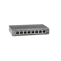 Unmanaged Switches | NETGEAR ProSAFE 8-Port Gigabit Unmanaged Plus Switch (With VLANs QoS & IGMP Snooping) | GS108E-300UKS | ServersPlus