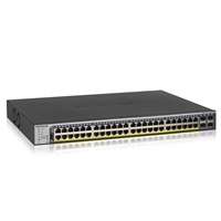 Smart Managed Network Switches | NETGEAR 52 Port Gigabit PoE+ Smart Switch with 4 SFP Ports | GS752TP-200EUS | ServersPlus
