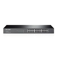 Unmanaged Switches | TP-LINK  TL-SG1024 24-Port Gigabit Rackmount Network Switch, 10/100/1000Mbps RJ45 Ports, Rack-mountab | TL-SG1024 | ServersPlus