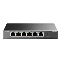Unmanaged Switches | TP-LINK  TL-SF1006P 6-Port 10/100Mbps Metal Desktop PoE Switch with 4-Port PoE+ (67W) | TL-SF1006P | ServersPlus