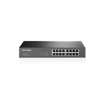 Smart Managed Network Switches | TP-LINK  TL-SG1016D 16-port Gigabit Switch, 16 10/100/1000M RJ45 ports, 1U 13-inch rack-mountable ste | TL-SG1016D | ServersPlus