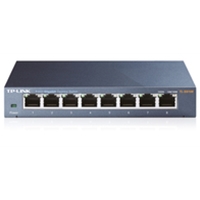 Smart Managed Network Switches | TP-LINK  TL-SG108 8-Port Gigabit Desktop Switch Steel Case | TL-SG108 | ServersPlus