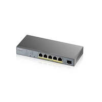 Managed Network Switches | ZYXEL 6 Port Managed CCTV PoE Switch Long Range 60W - GS1350-6HP | GS1350-6HP-GB0101F | ServersPlus