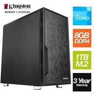 All Desktops Computers | TARGET Intel i3 12100 Quad Core 8 Thread 3.30GHz (4.30GHz Boost), 8GB Kingston RAM, 1TB Kingston NVMe M.2,  | SBBUS-AN-K1382 | ServersPlus