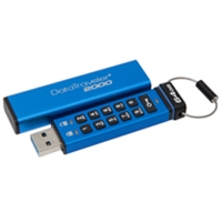 USB Flash Drives | KINGSTON DataTraveler 2000 64GB USB 3.1 Blue 256 AES Encrypted USB Flash Drive | DT2000/64GB | ServersPlus
